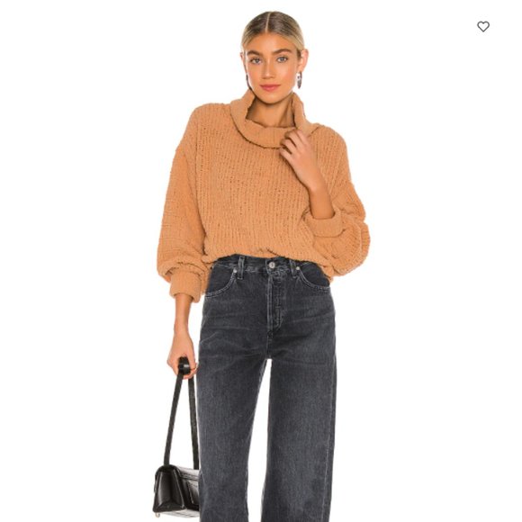 Free People Sweaters - Free People Be Yours Pullover Cottagecore Boho Flowy Camel Sweater Medium